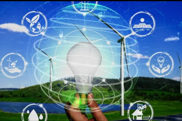Sensores inteligentes integrados à Internet das Coisas (IoT), otimizando o consumo de energia em casas sustentáveis.